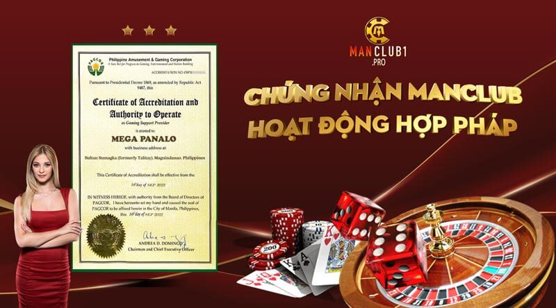 ManClub và chứng chỉ kinh doanh hợp pháp