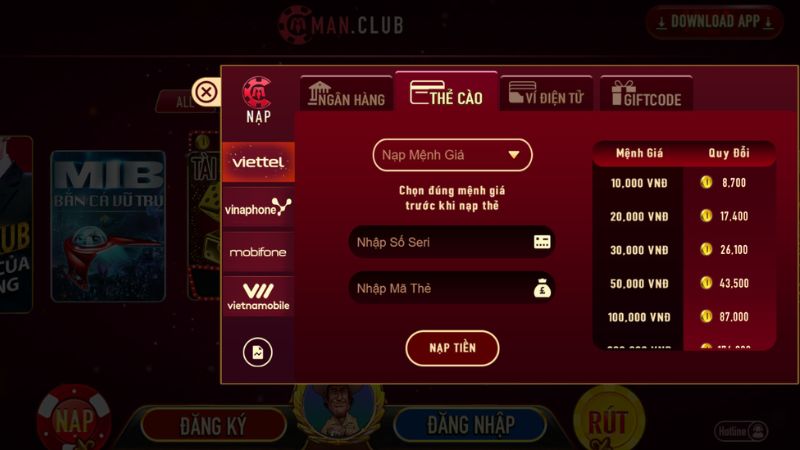 Hướng dẫn rút tiền ManClub an toàn và nhanh chóng